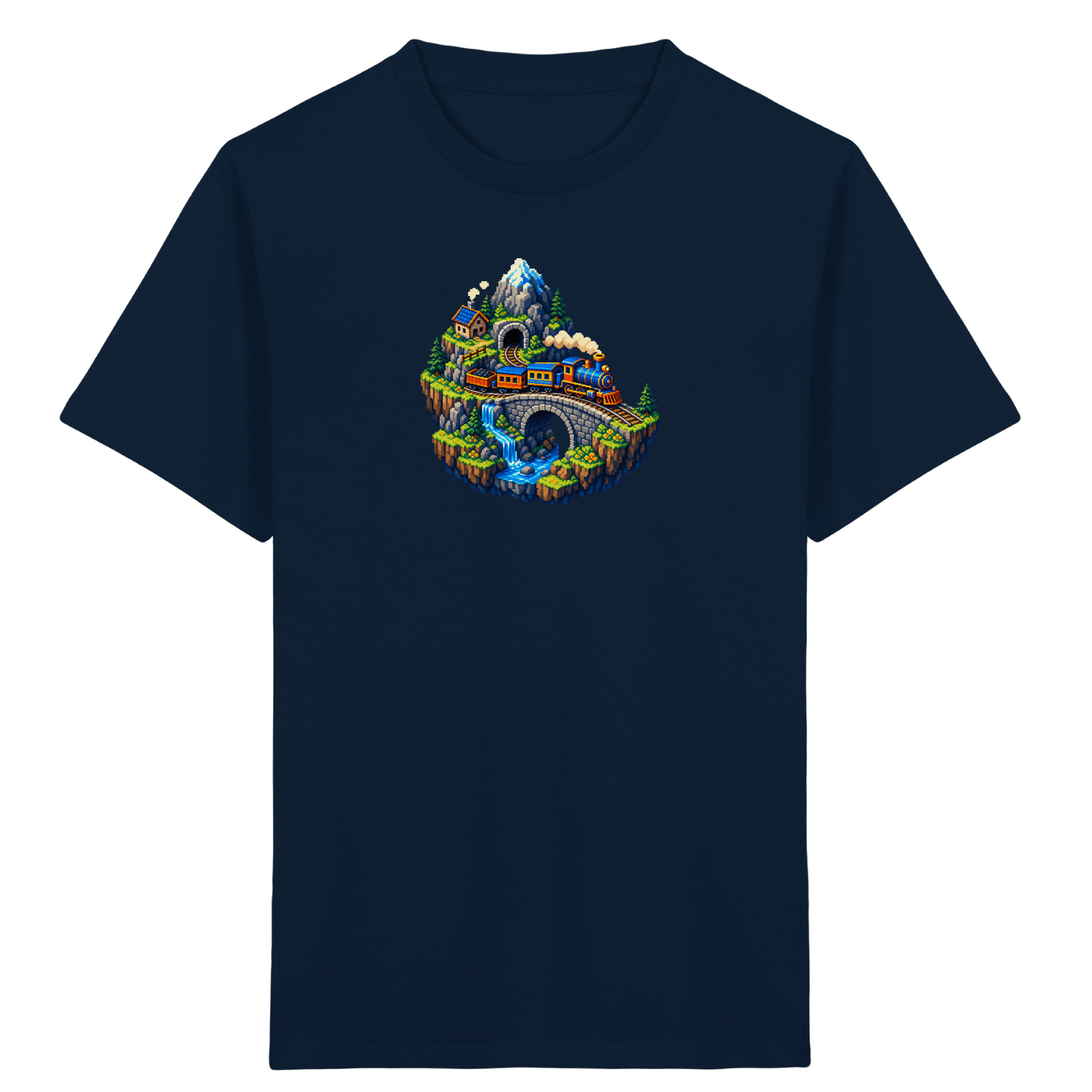 Retro Pixel Zug Abenteuer Shirt - Kinder Bio T-Shirt
