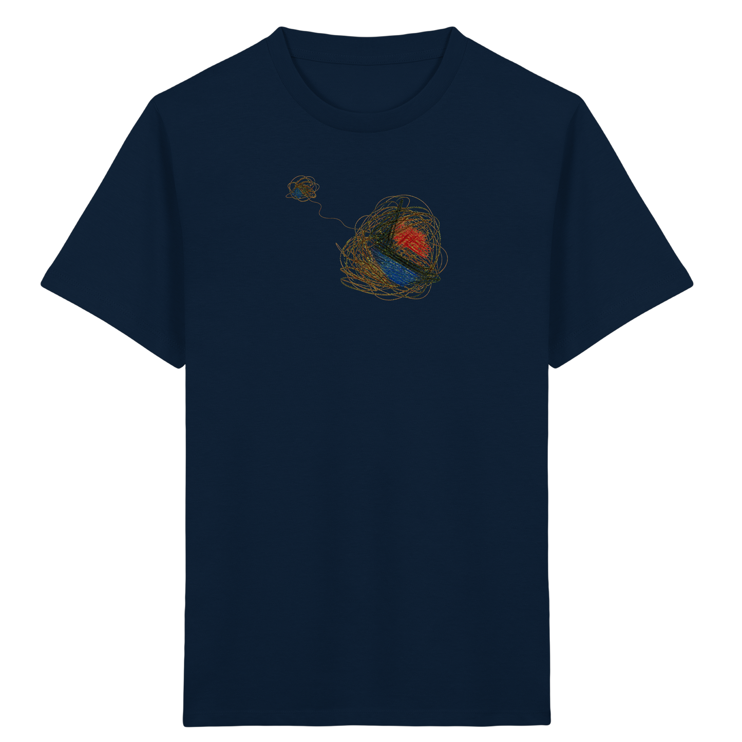 Abstraktes T-Shirt mit kunterbunten Knäueln - Kinder Bio T-Shirt