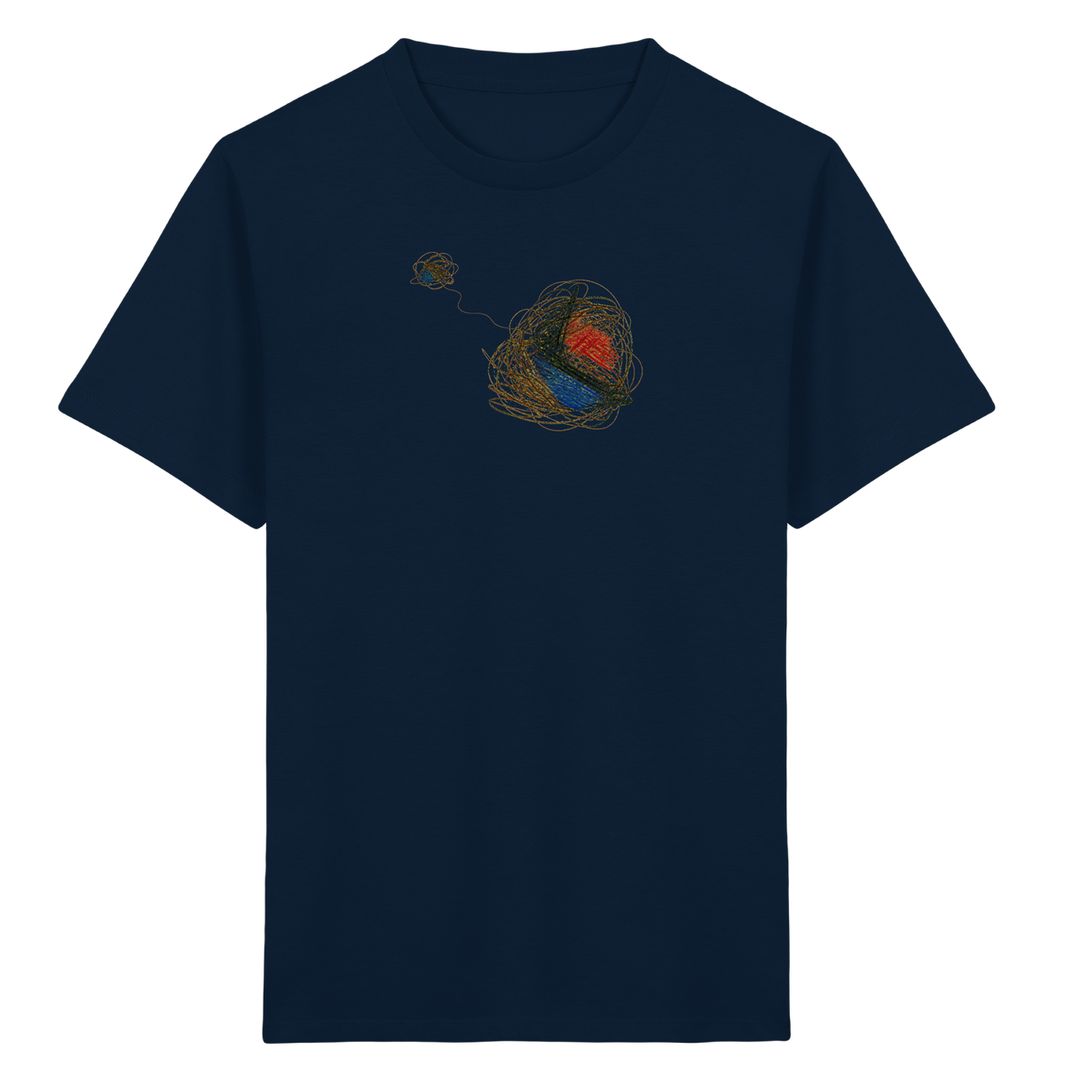Abstraktes T-Shirt mit kunterbunten Knäueln - Kinder Bio T-Shirt