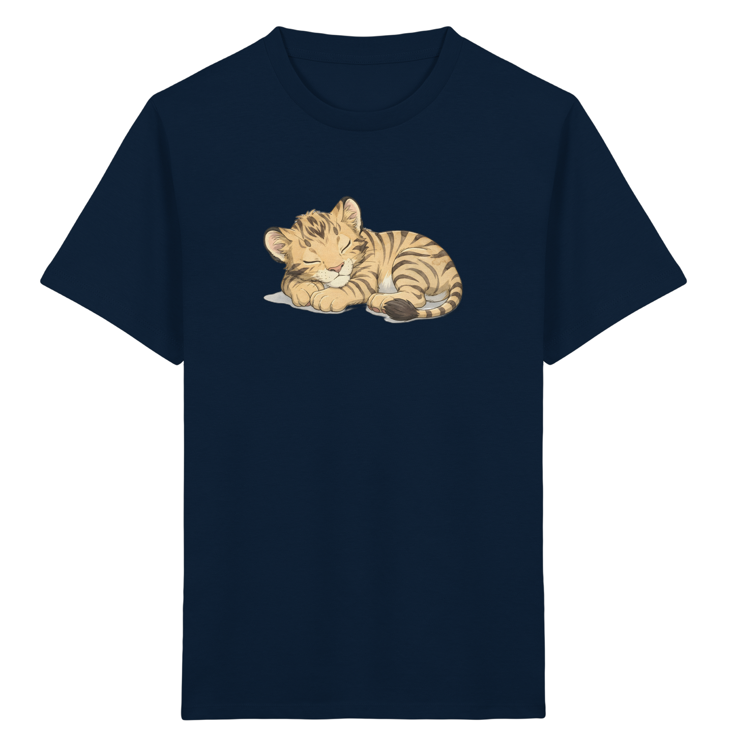 Schlafendes Tigerjunges: Kuscheliges Aquarell T-Shirt