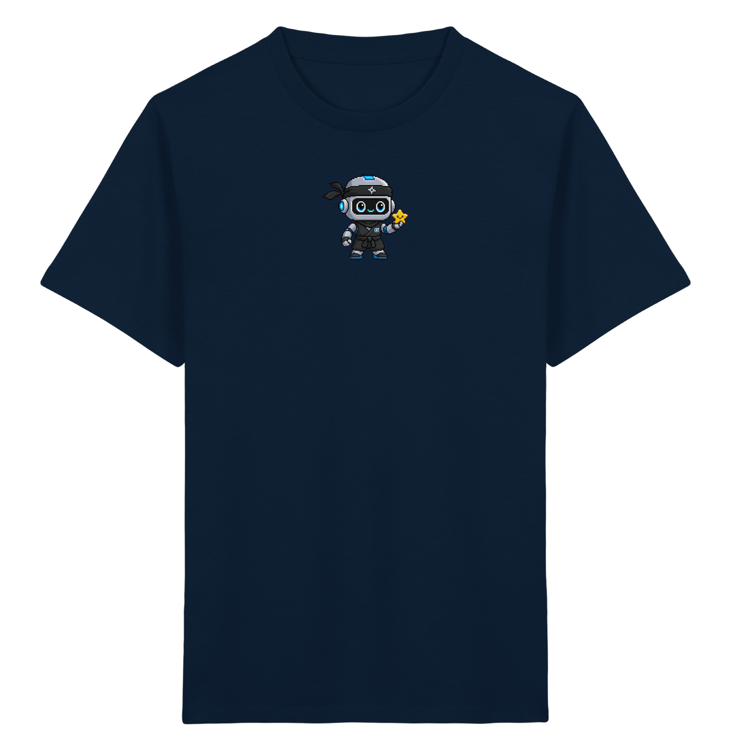 Roboter Ninja mit goldenem Stern - Kinder T-Shirt