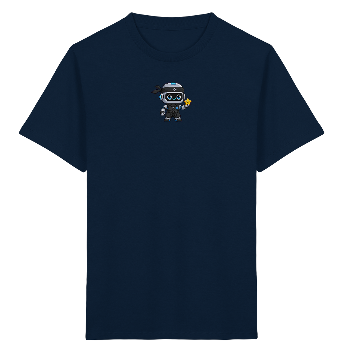 Roboter Ninja mit goldenem Stern - Kinder T-Shirt