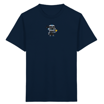 Roboter Ninja mit goldenem Stern - Kinder T-Shirt