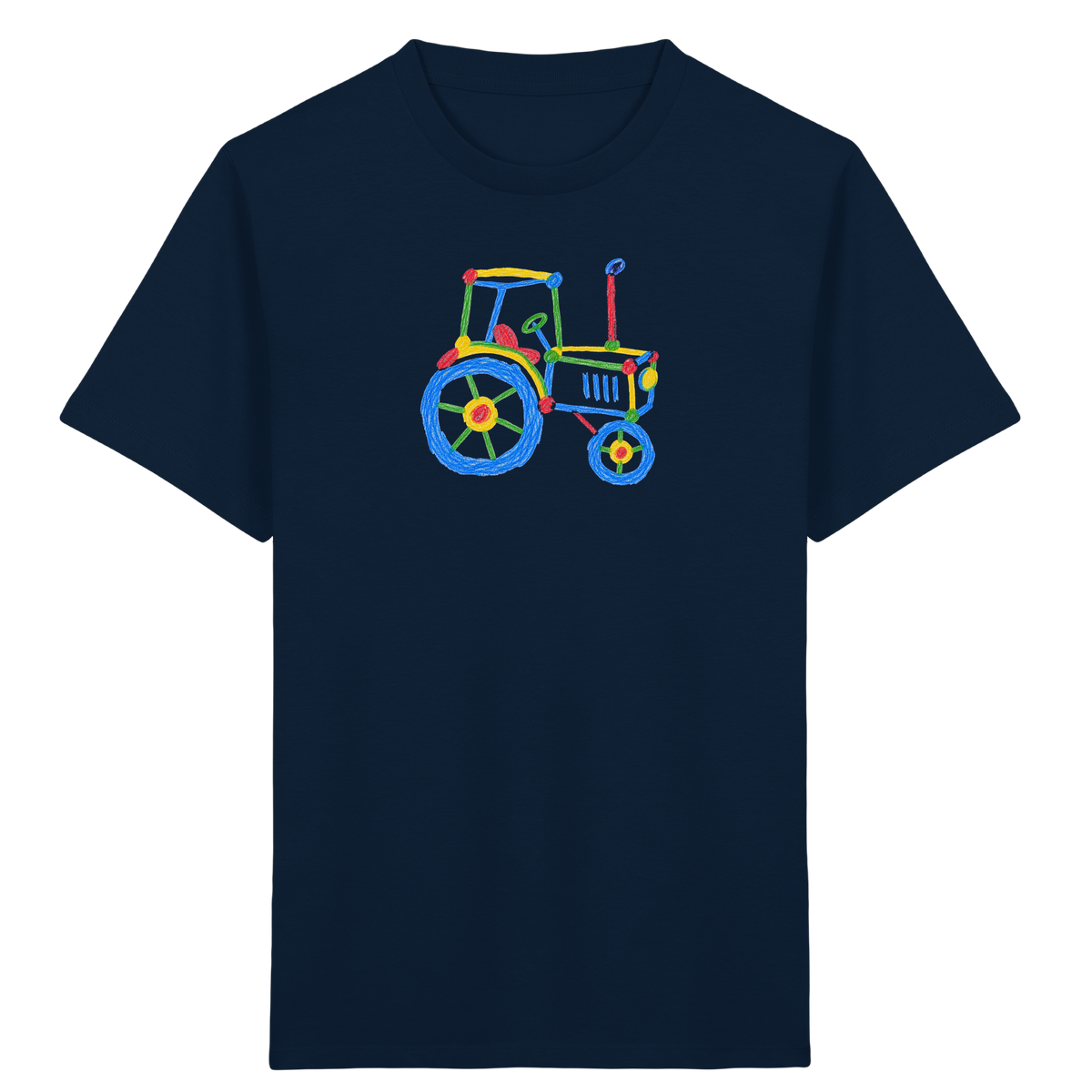 Bunter Kinder Traktor - Kinder Bio T-Shirt