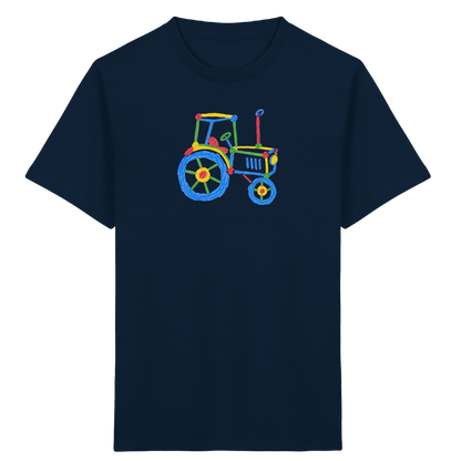 Bunter Kinder Traktor - Kinder Bio T-Shirt