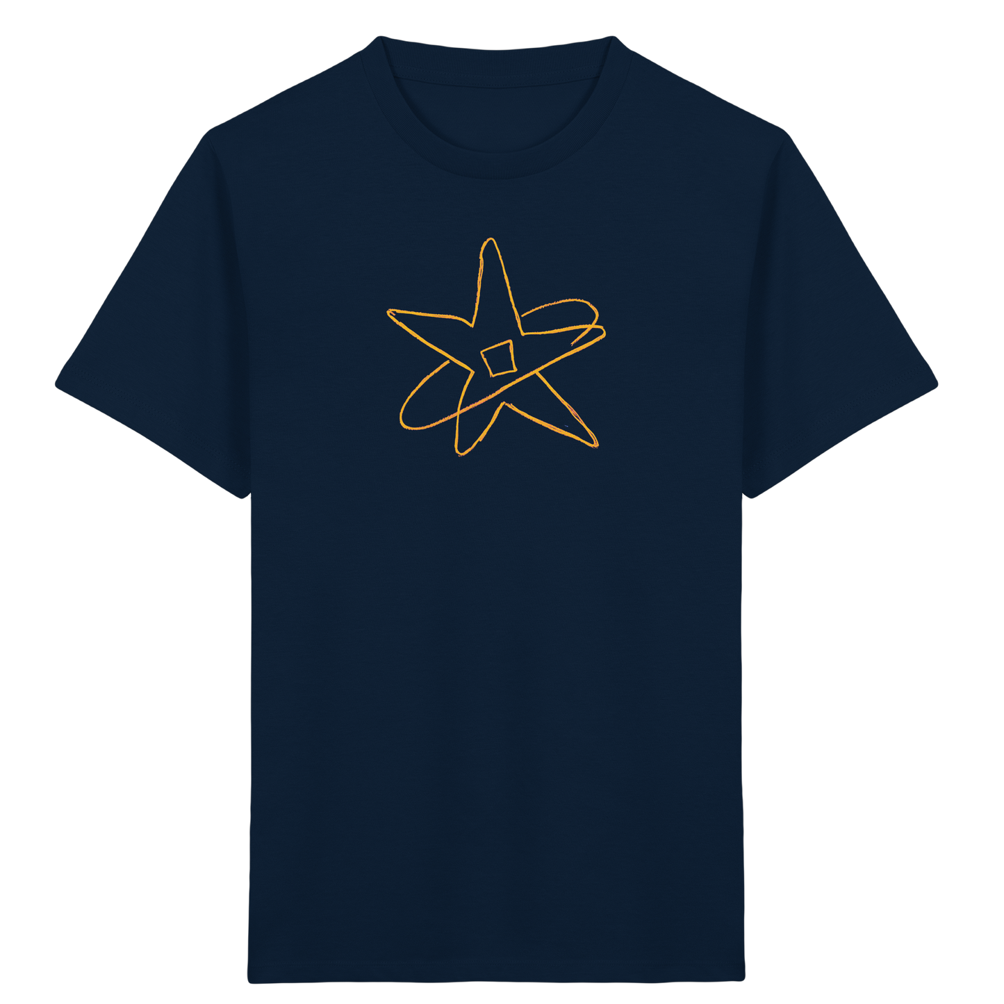 Goldgelber Wackelstern für Kinder - Kinder Bio T-Shirt