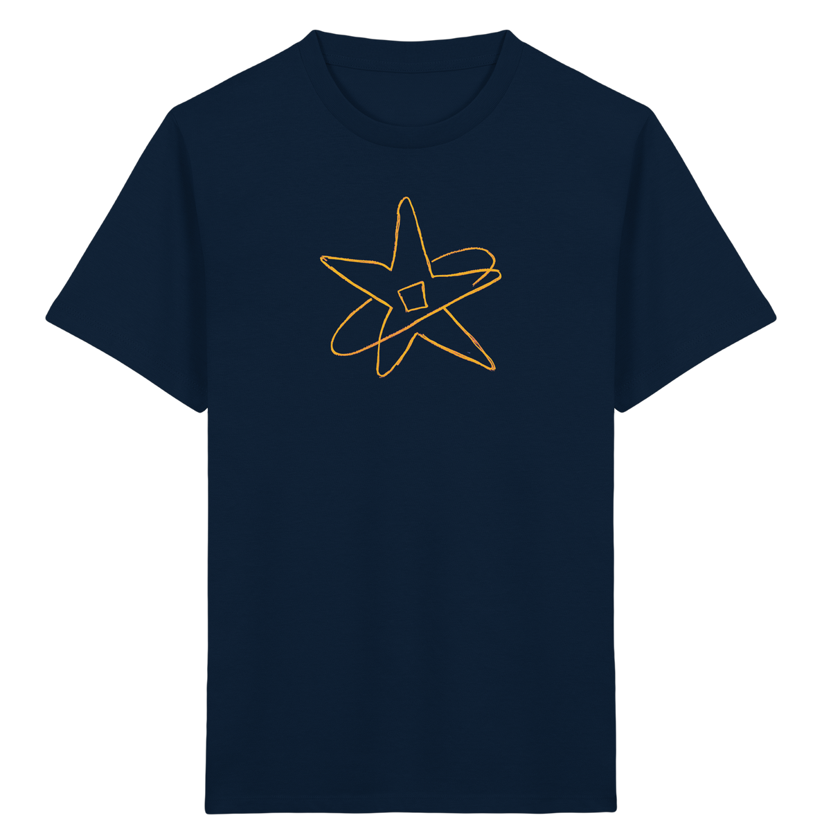 Goldgelber Wackelstern für Kinder - Kinder Bio T-Shirt