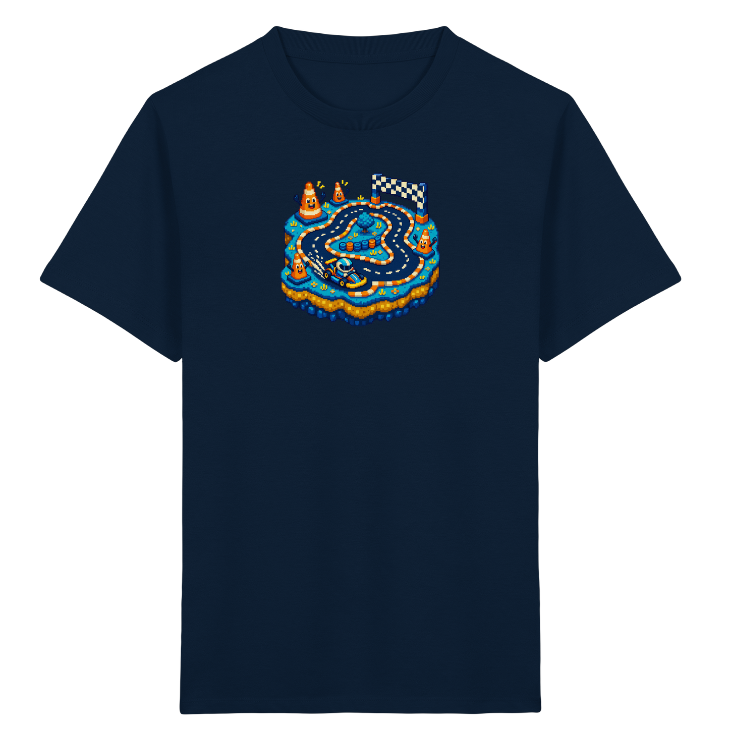 Cooles Pixel Go-Kart Rennshirt - Kinder Bio T-Shirt