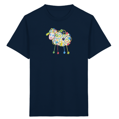 Buntes Farbpunkt-Schaf Shirt - Kinder Bio T-Shirt