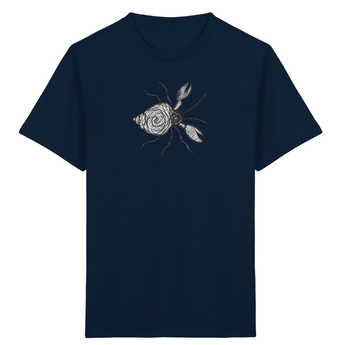Einsiedlerkrebs von oben gezeichnet - Kinder Bio T-Shirt