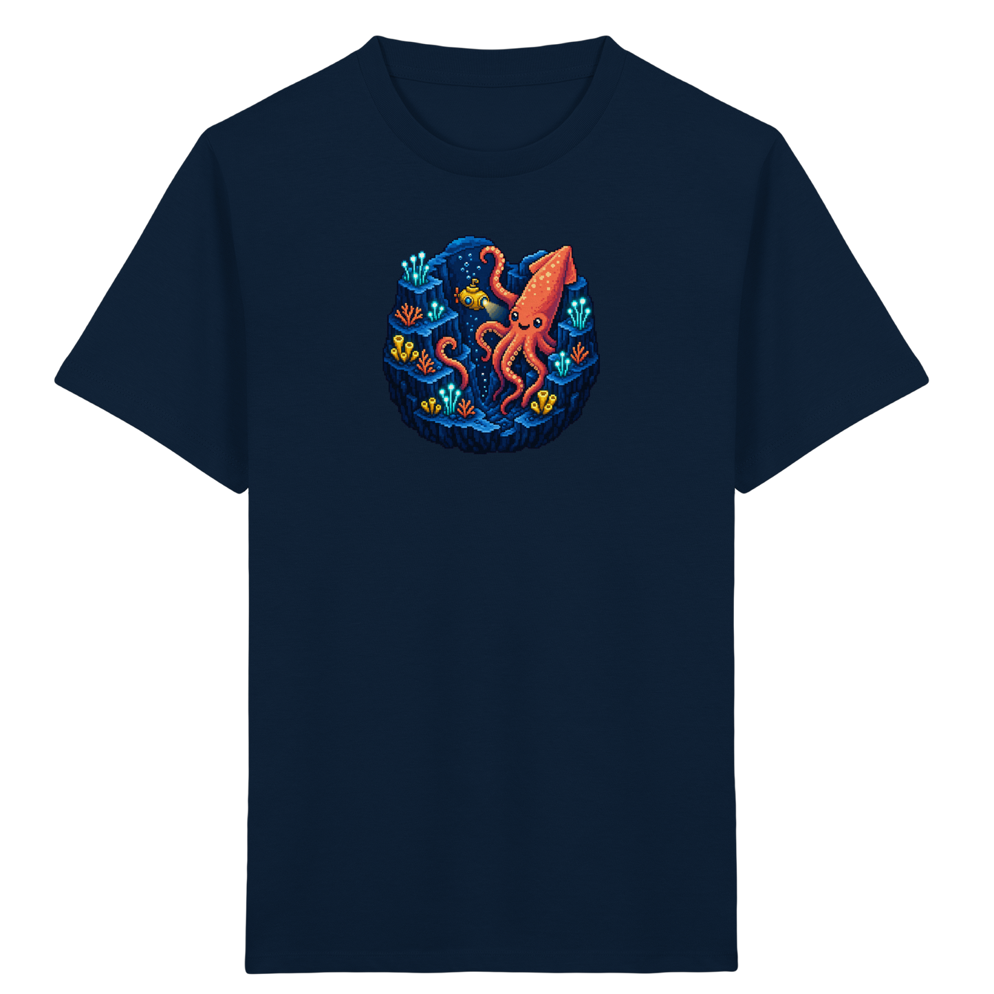 Abenteuer Tintenfisch im Retro Look - Kinder Bio T-Shirt