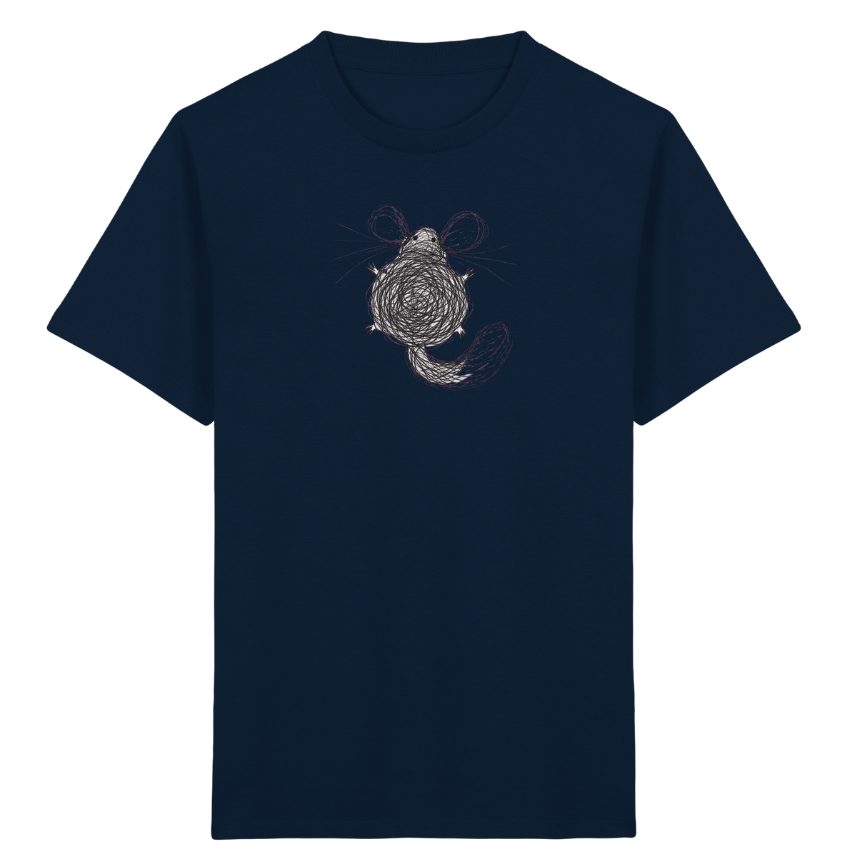 Chinchilla von oben gezeichnet - Kinder Bio T-Shirt