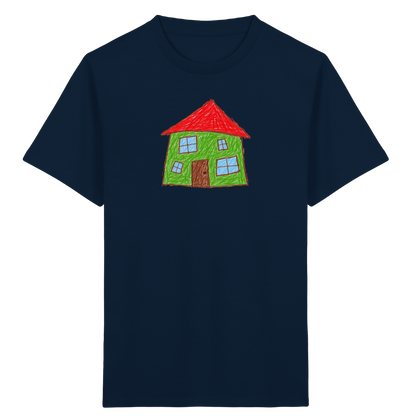 Grünes Haus mit vier Fenstern - Kinder Bio T-Shirt