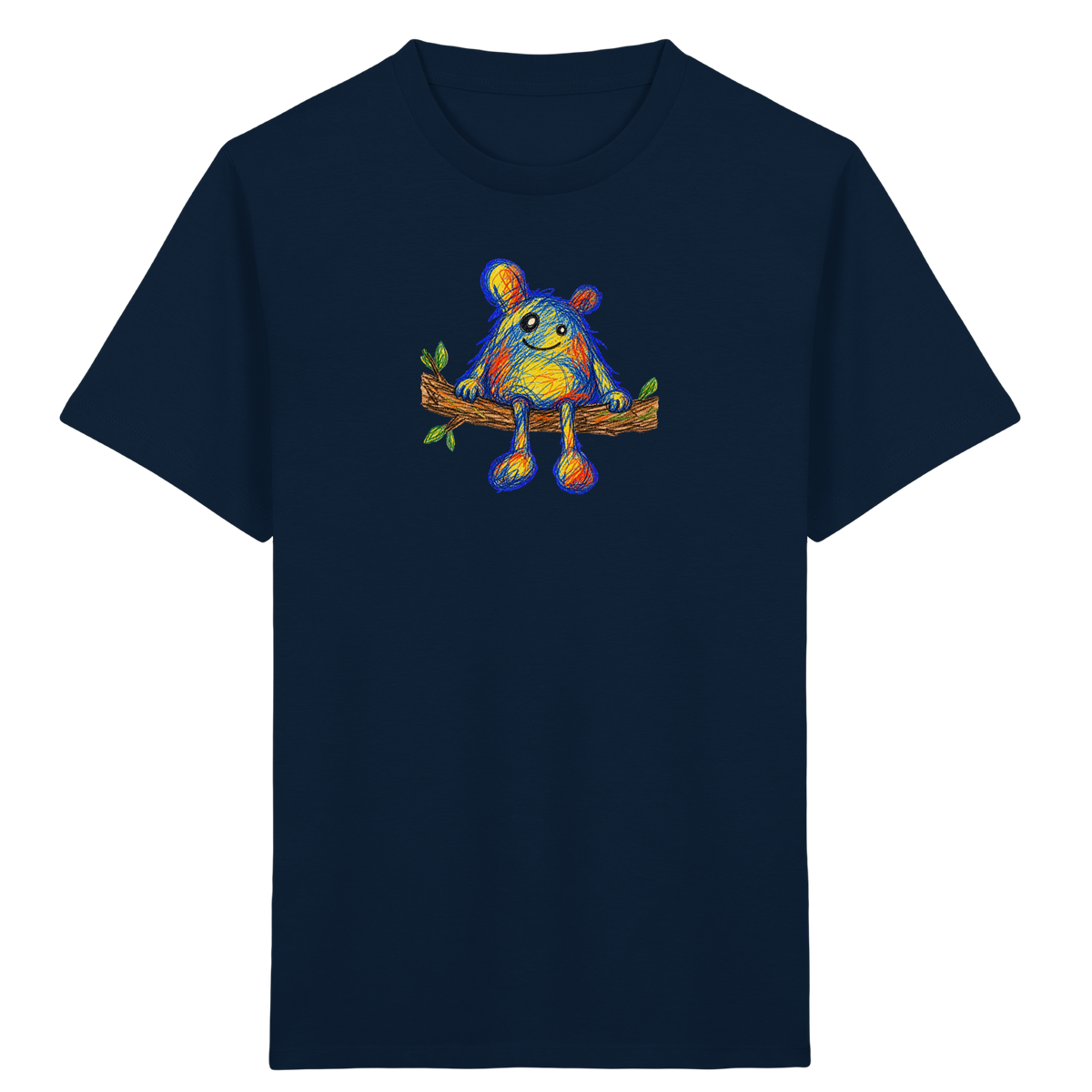 Astsitzer Kritzelmonster auf Ast - Kinder Bio T-Shirt