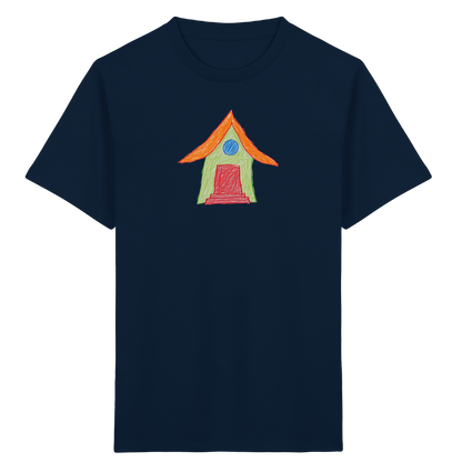 Grünes Haus mit Dachüberhang - Kinder Bio T-Shirt
