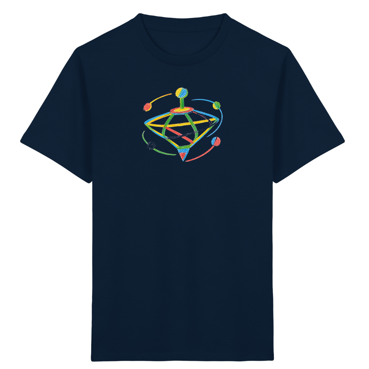 Bunter Farbpunkt Kreisel - Kinder Bio T-Shirt