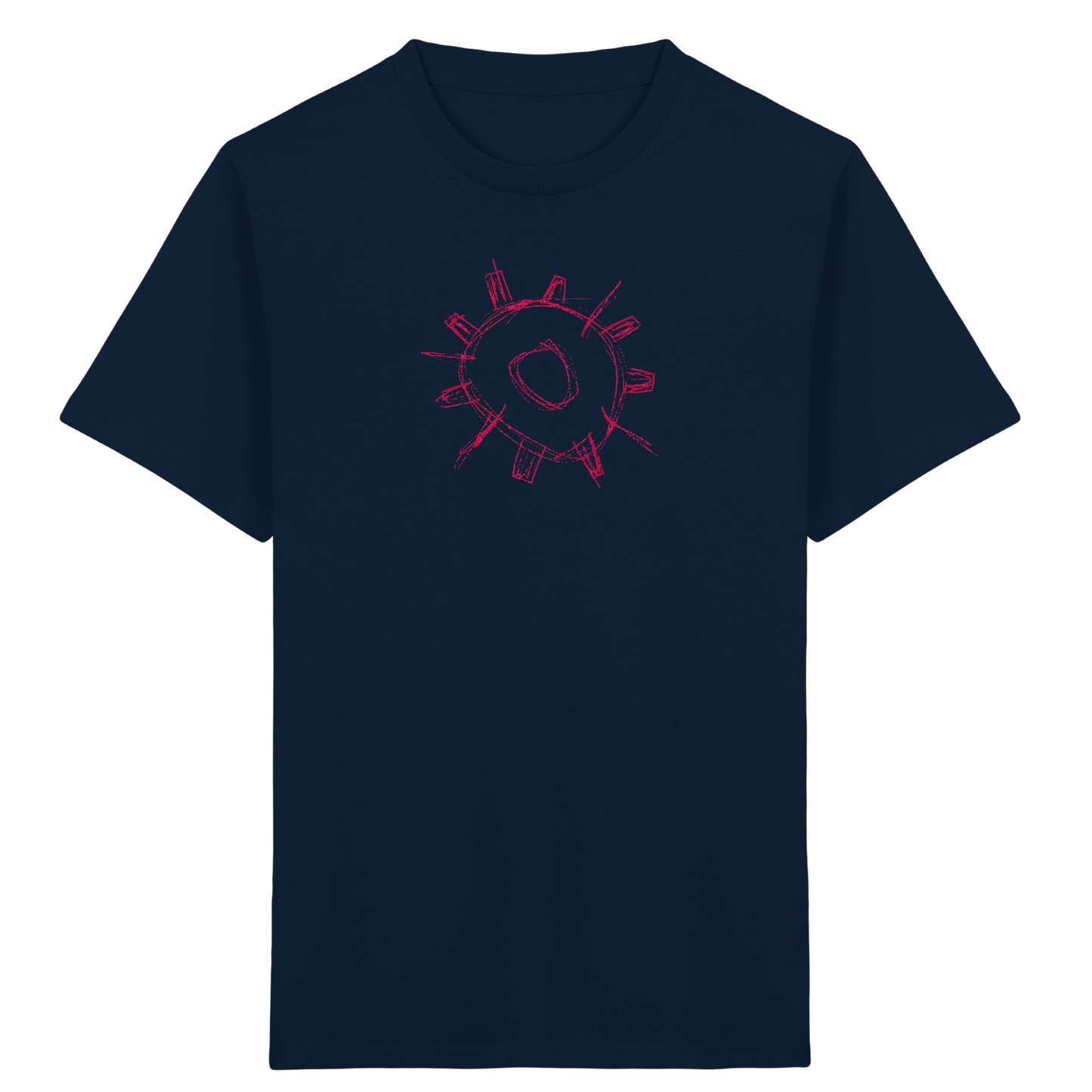 Karminrotes Zackenrad Kinder T-Shirt - Kinder Bio T-Shirt