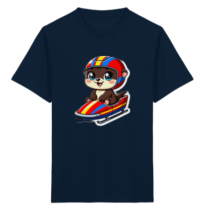 Otter im Bob – Kinder Bio-T-Shirt