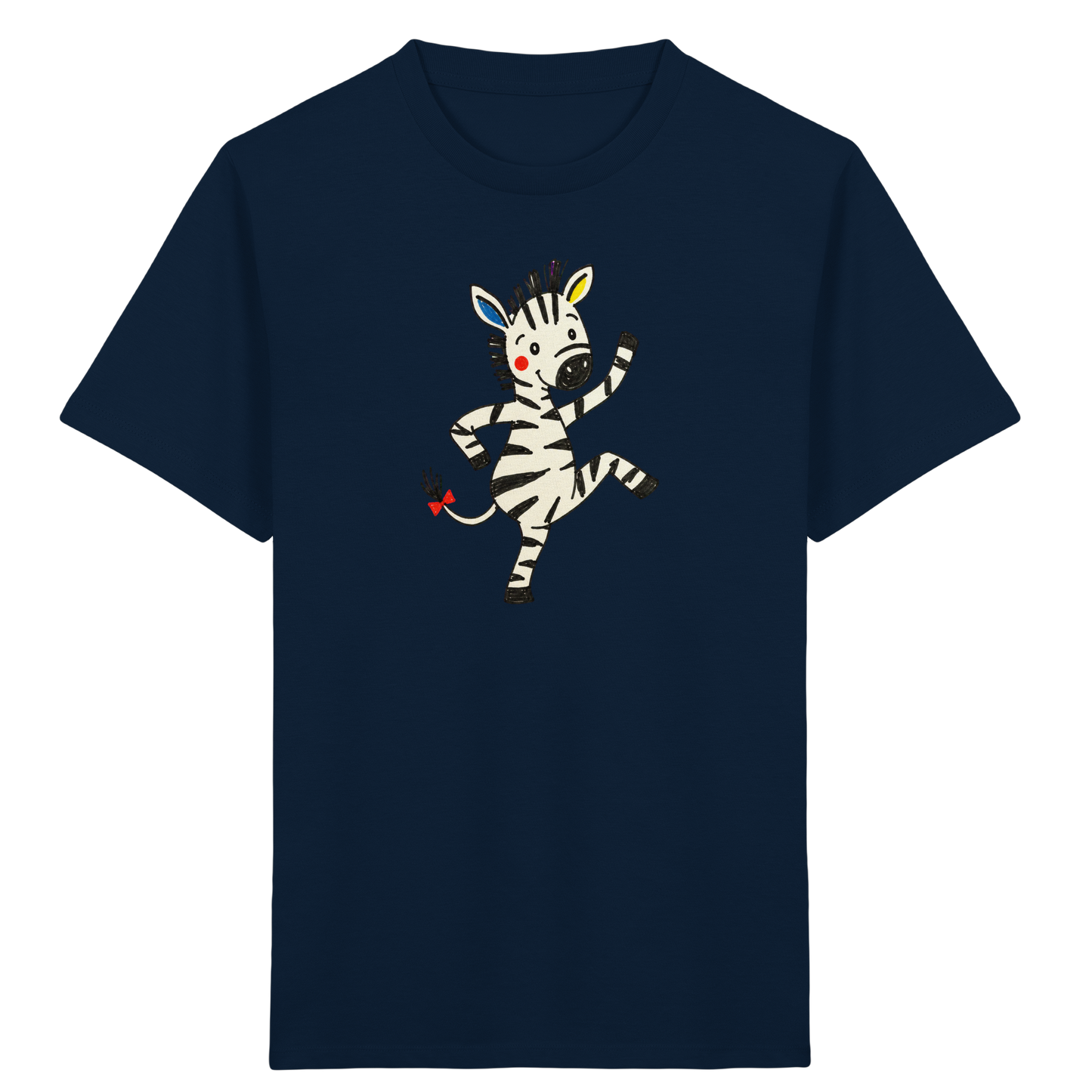 Fröhliches tanzendes Zebra Kinder T-Shirt - Kinder Bio T-Shirt