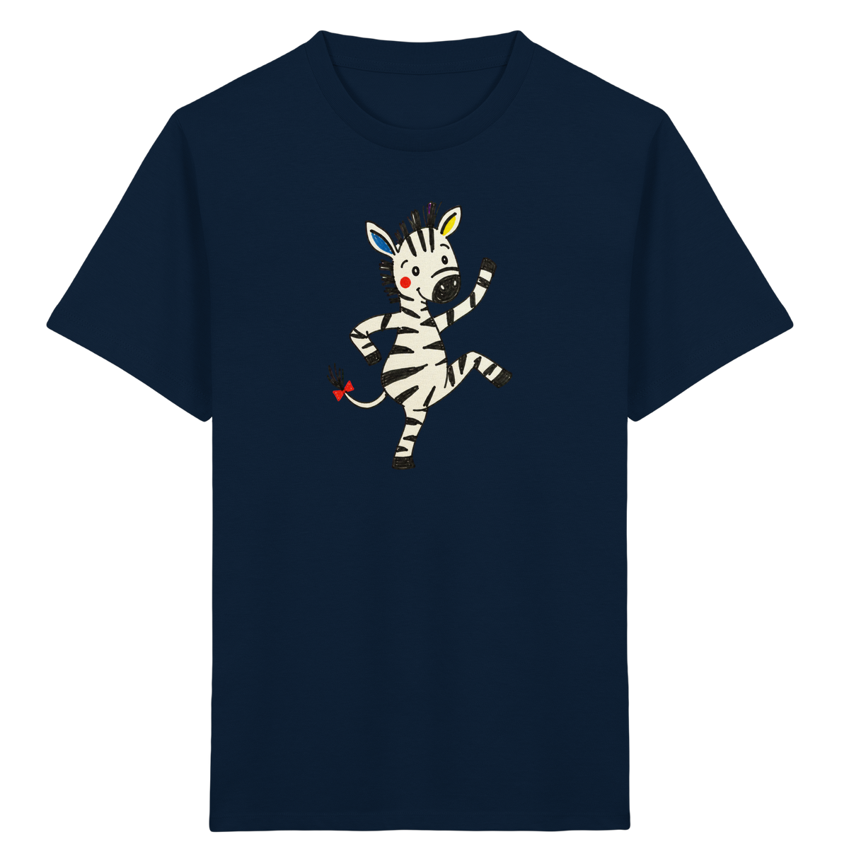 Fröhliches tanzendes Zebra Kinder T-Shirt - Kinder Bio T-Shirt