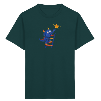 Monster auf der Sternenleiter - Kinder Bio T-Shirt