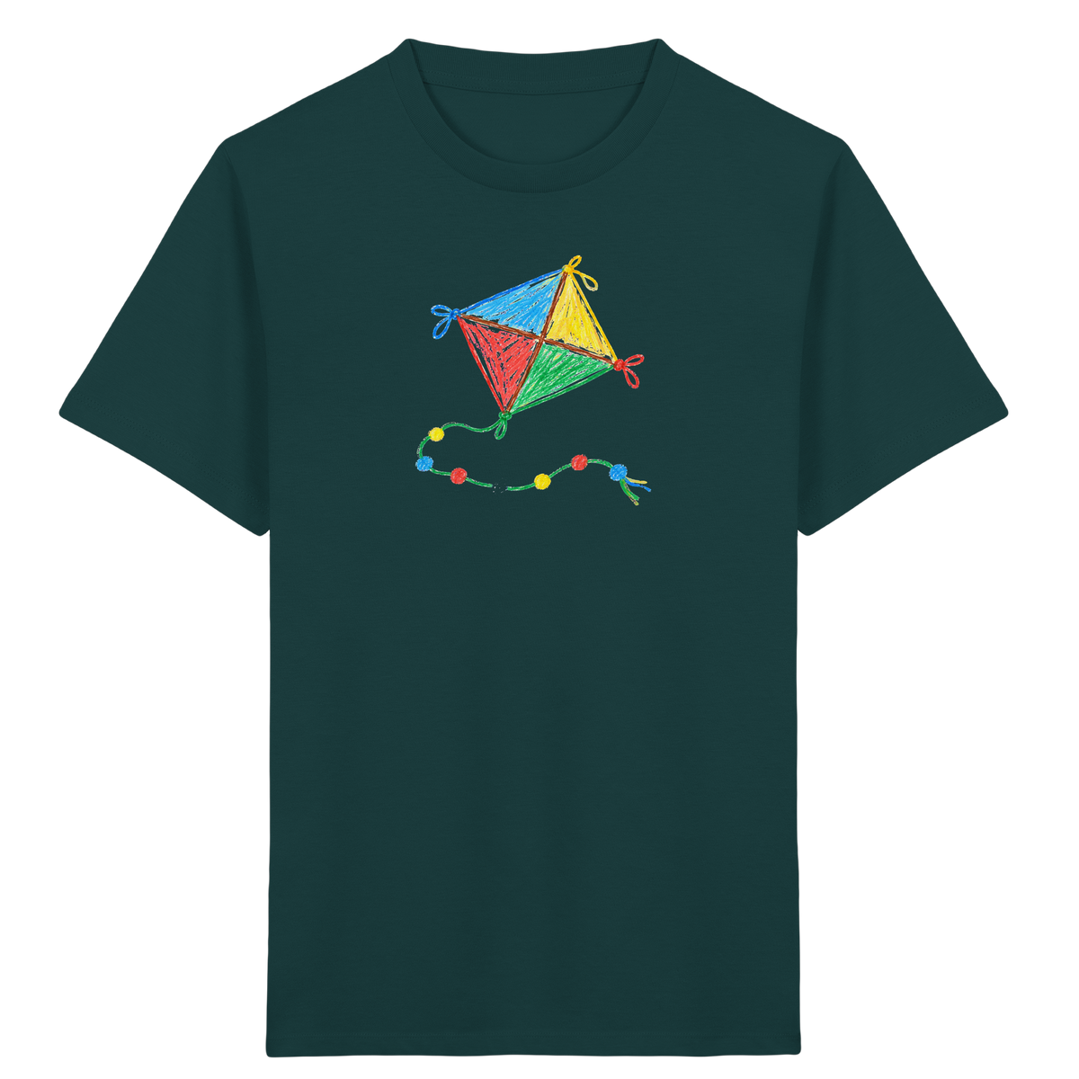 Bunter Drachen mit Knoten - Kinder Bio T-Shirt