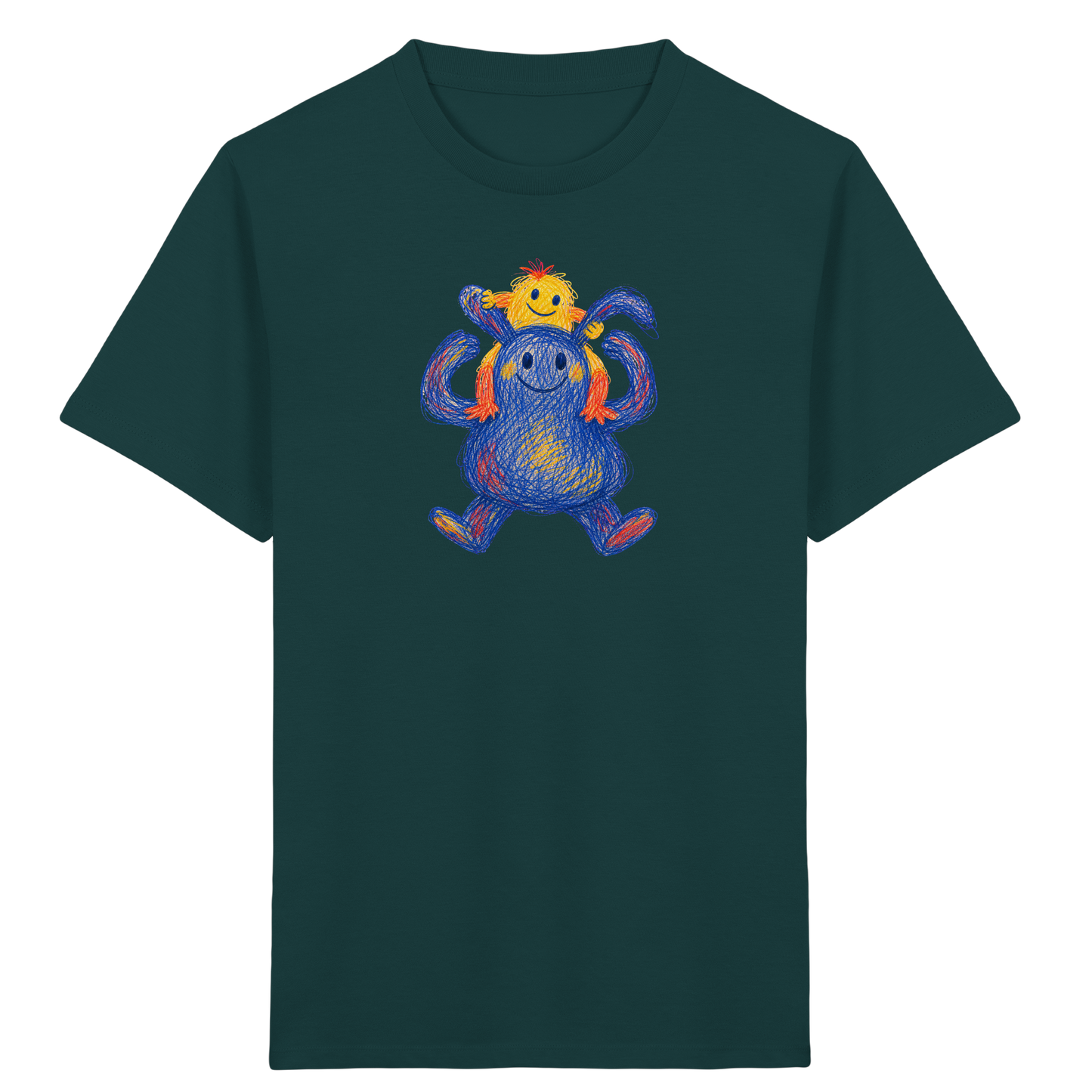Huckepack Monster Kinder T-Shirt - Kinder Bio T-Shirt