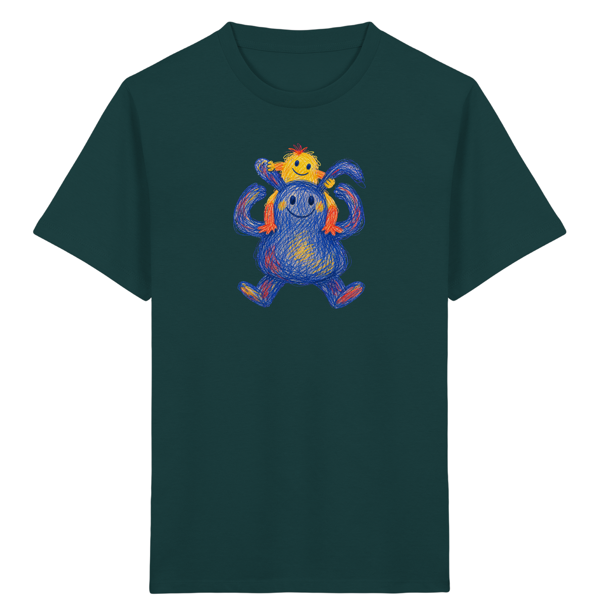 Huckepack Monster Kinder T-Shirt - Kinder Bio T-Shirt