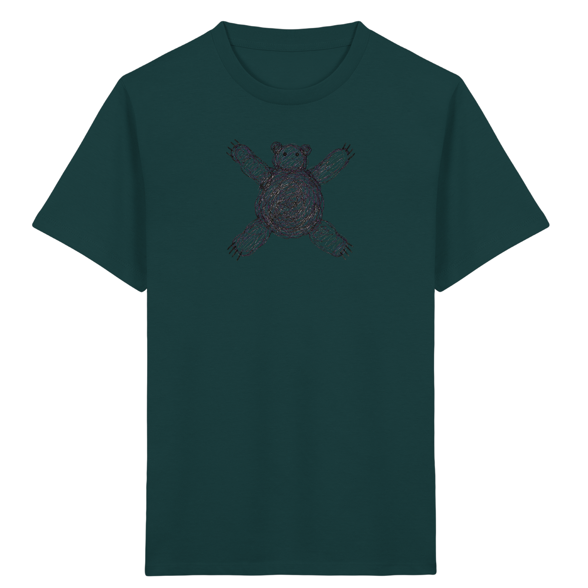 Bär von oben gezeichnet - Kinder Bio T-Shirt