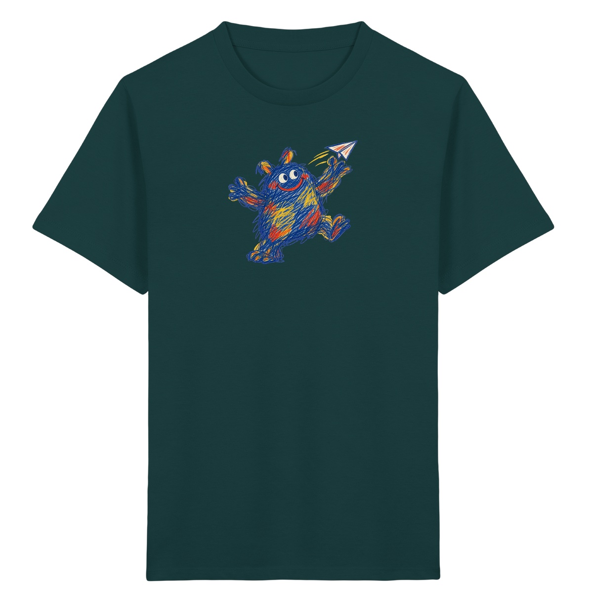 Papierfliegerwerfer Kritzelmonster Kinder Shirt - Kinder Bio T-Shirt