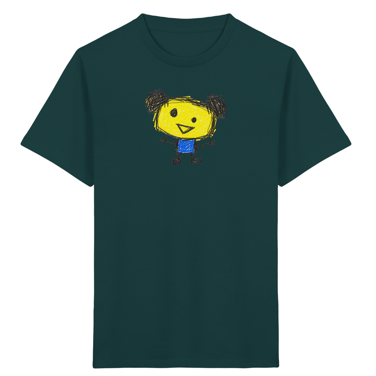Kritzelkopf mit Doppeldutt - Kinder Bio T-Shirt