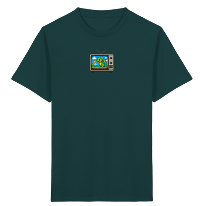Pixel Drache im Retro TV Shirt - Kinder Bio T-Shirt