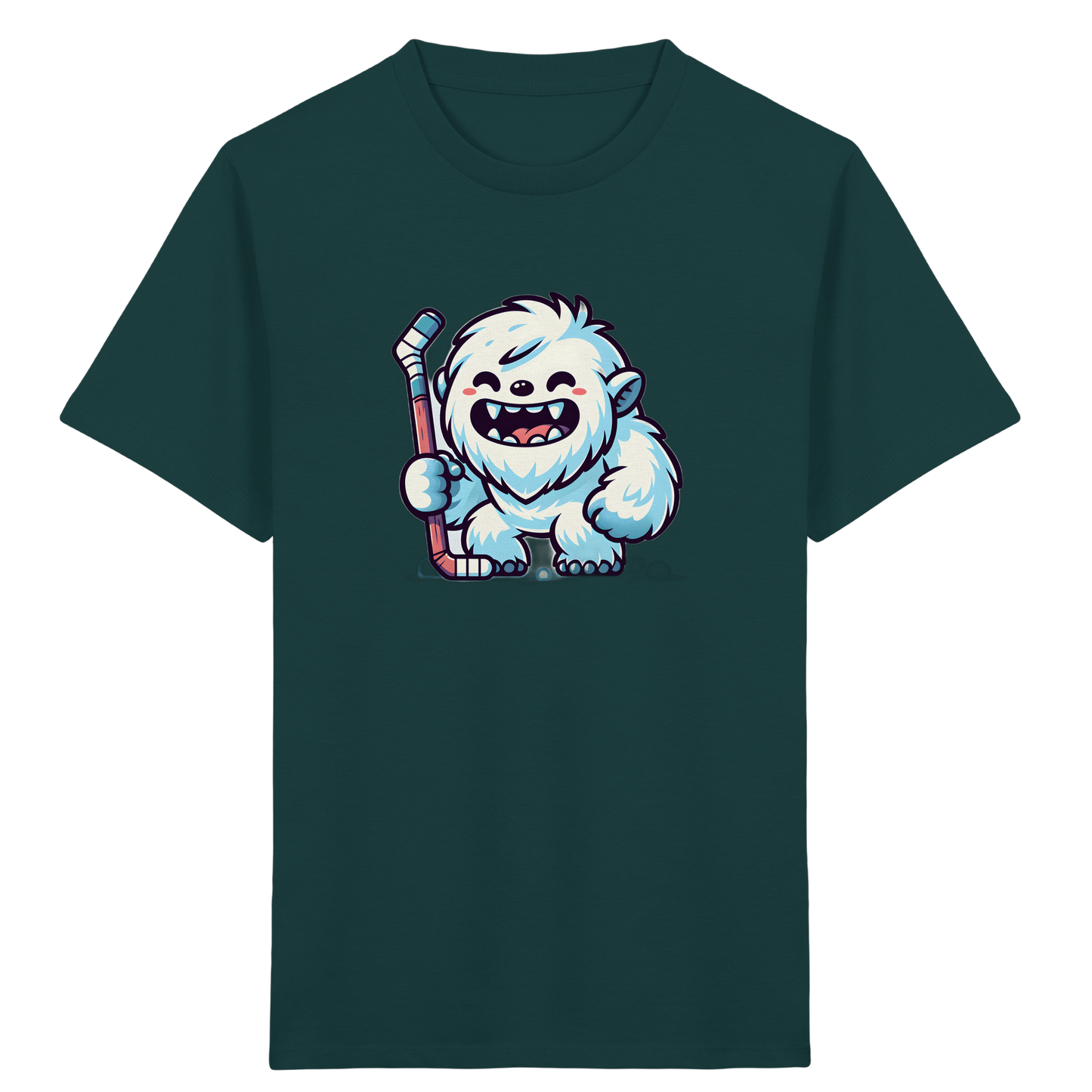 Yeti Eishockey: Fröhliches Kinder T-Shirt