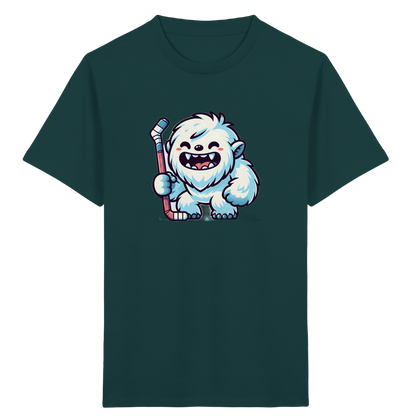 Yeti mit Eishockeyschläger Kinder T-Shirt