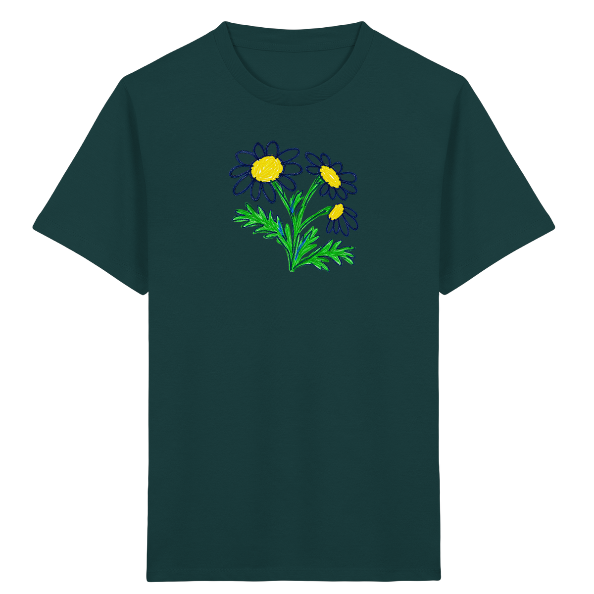 Kritzel-Kamille Kinder T-Shirt - Kinder Bio T-Shirt
