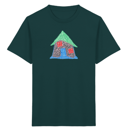 Rosa Schiefhaus Kinderzeichnung - Kinder Bio T-Shirt