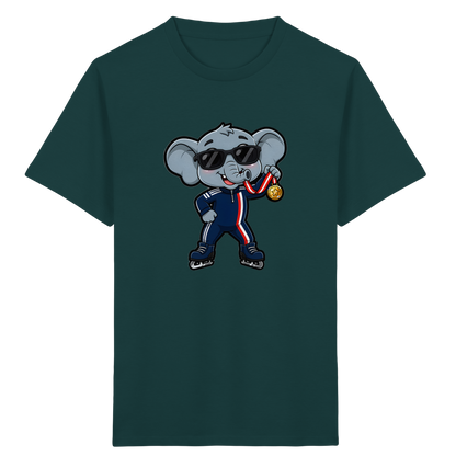 Eislaufender Elefant: Cooles T-Shirt für Kinder - Kinder Bio T-Shirt