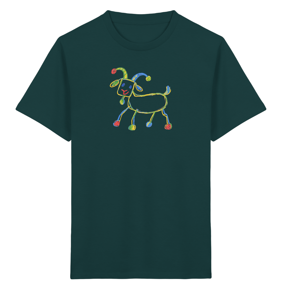 Freche Farbpunkt Ziege - Kinder Bio T-Shirt