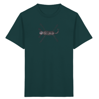 Hund von oben gezeichnet - Kinder Bio T-Shirt