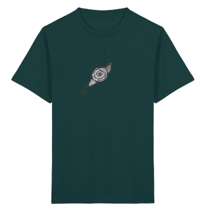 Schnecke von oben Kinderzeichnung - Kinder Bio T-Shirt
