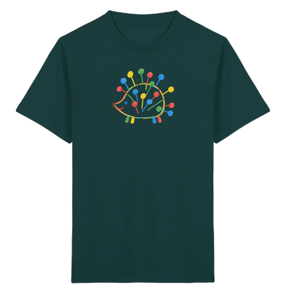 Bunter Farbpunkt Igel - Kinder Bio T-Shirt