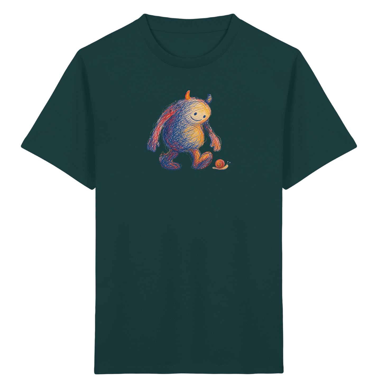 Schneckenfreund Monster Kinder T-Shirt - Kinder Bio T-Shirt