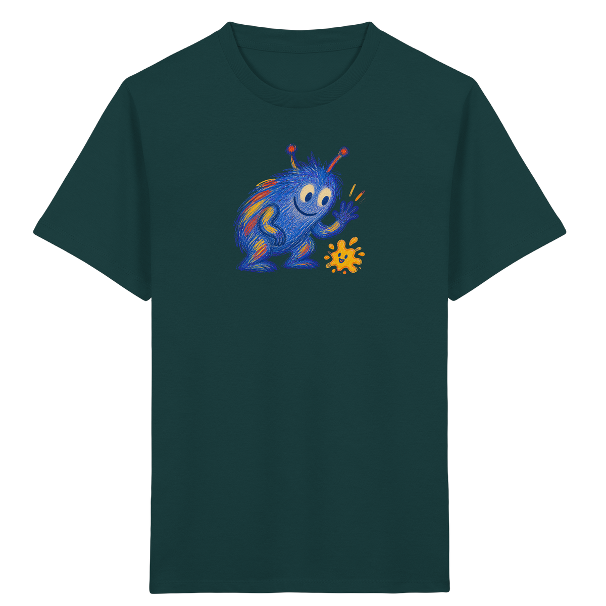 Klecksfreund Monster Kinder T-Shirt - Kinder Bio T-Shirt