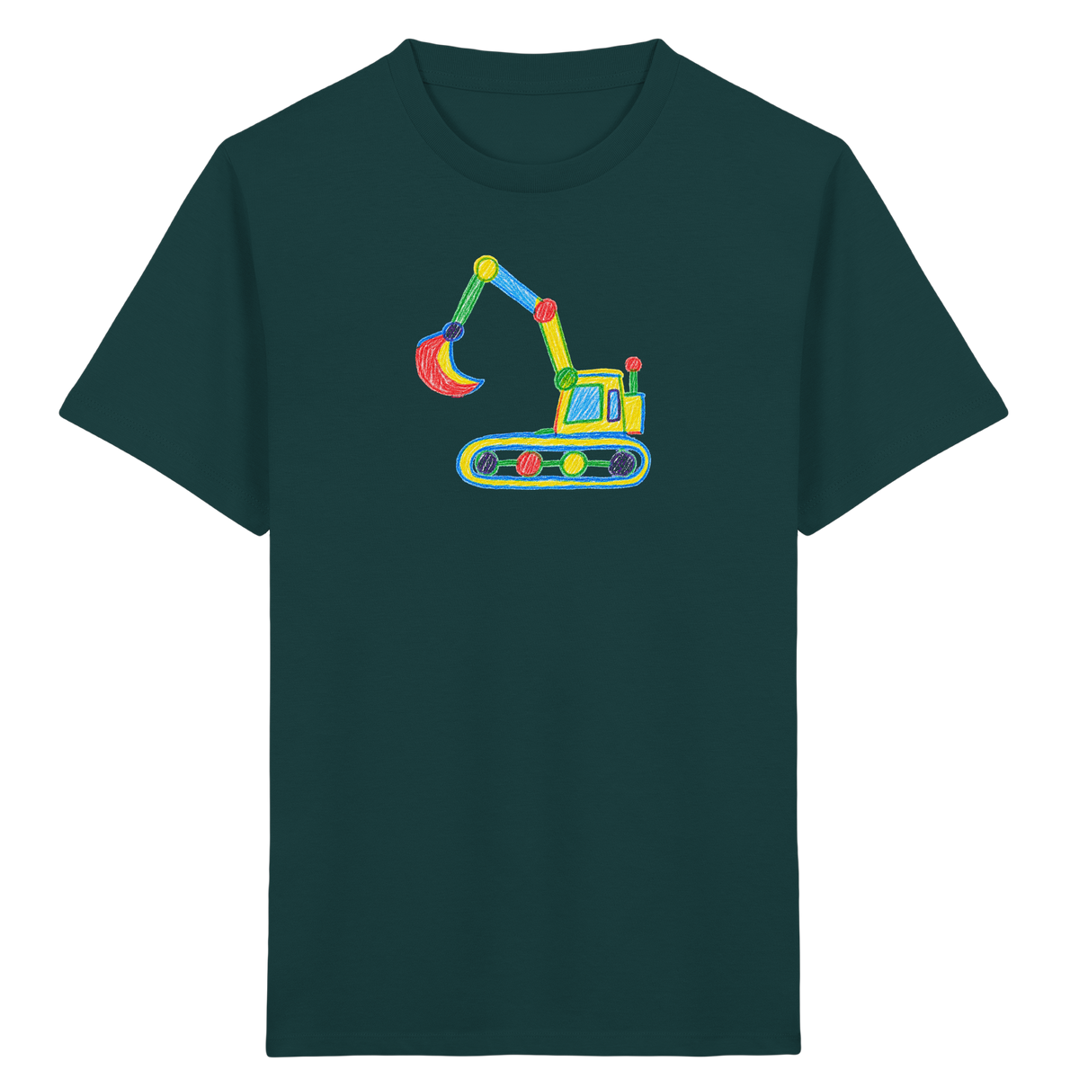 Bunter Punkt Bagger - Kinder Bio T-Shirt
