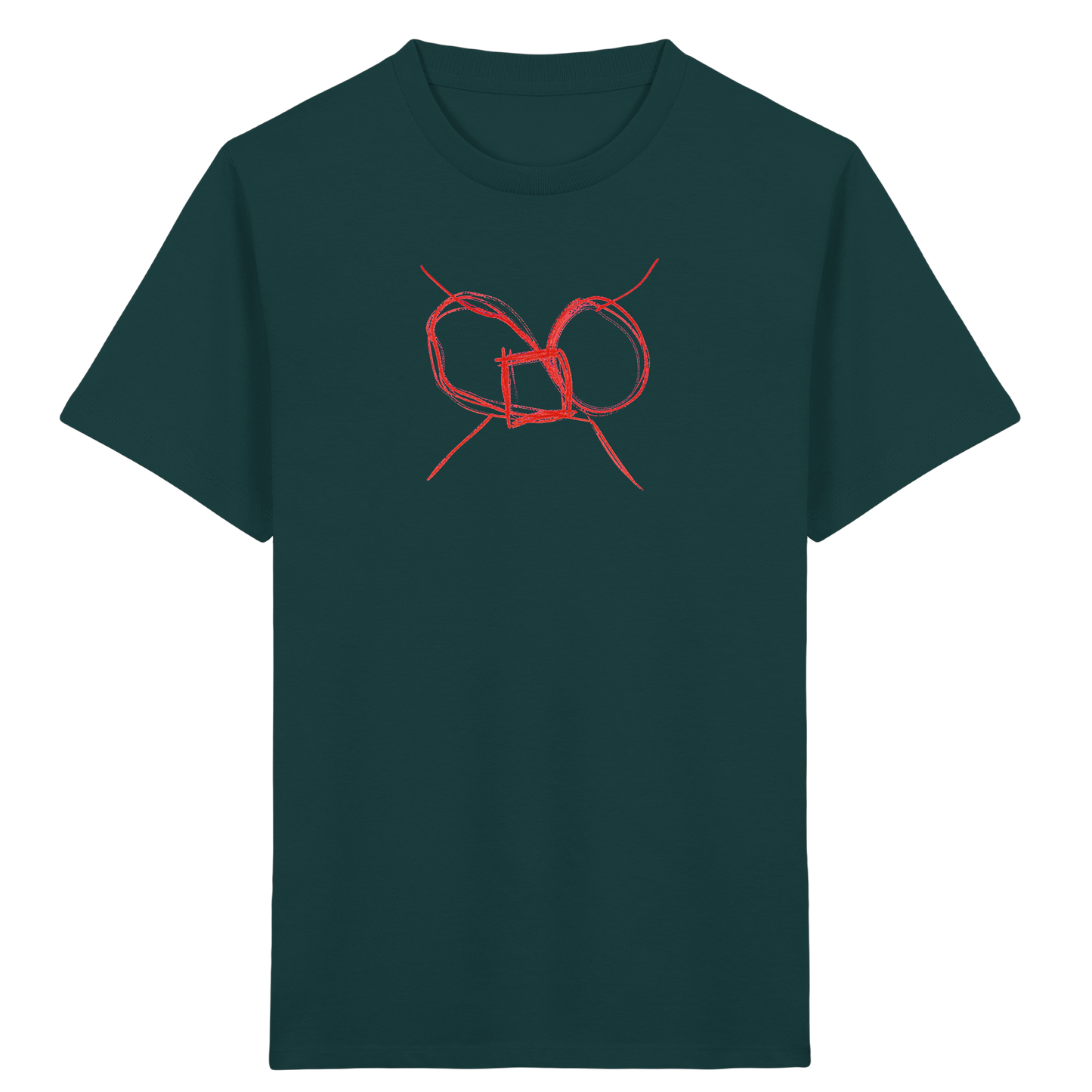 Ziegelrote Wackelschleife Kinder T-Shirt - Kinder Bio T-Shirt