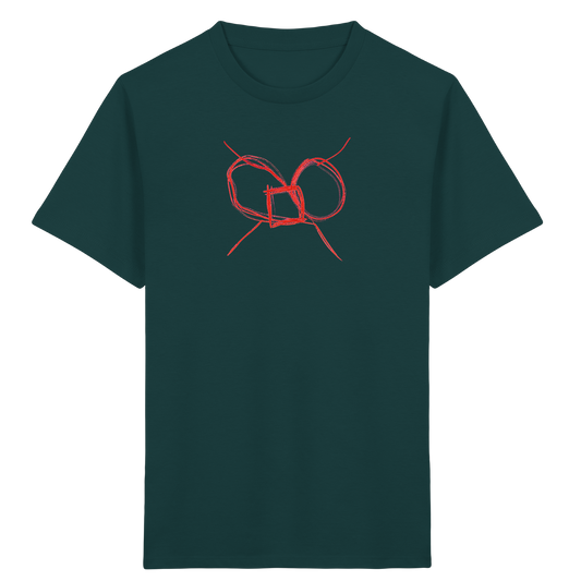 Ziegelrote Wackelschleife Kinder T-Shirt - Kinder Bio T-Shirt