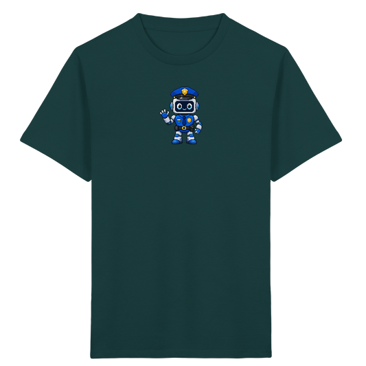 Pixel Roboter Polizei: Winkendes Kinder-T-Shirt - Kinder T-Shirt
