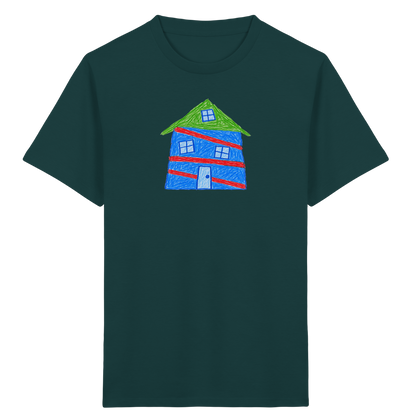 Blaues Balkenhaus Kinder T-Shirt - Kinder Bio T-Shirt