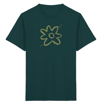 Grüne Zackenblume Kinder Shirt - Kinder Bio T-Shirt