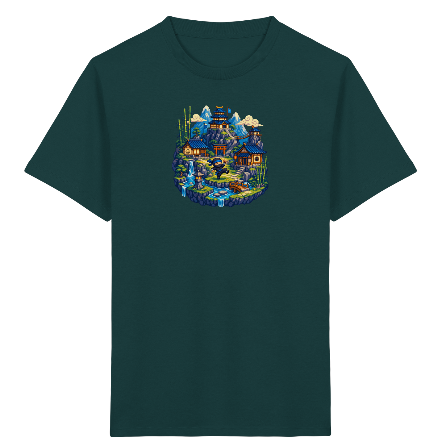 Cooles Ninja Pixel Art T-Shirt - Kinder Bio T-Shirt